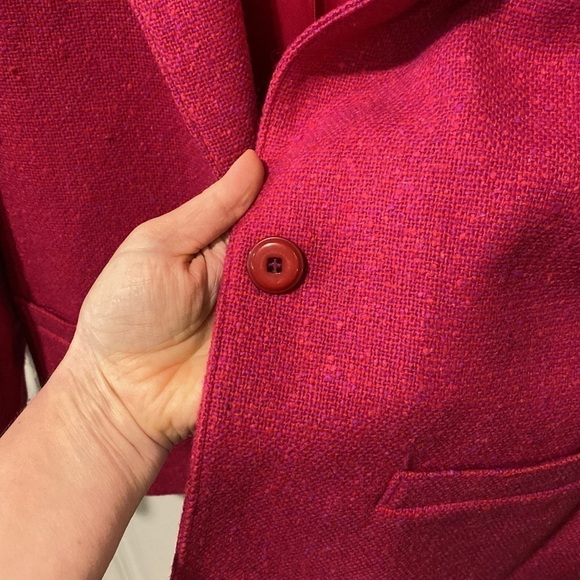 Pendleton Vintage Wool Blazer Pink Size 8 EUC - Picture 11 of 15